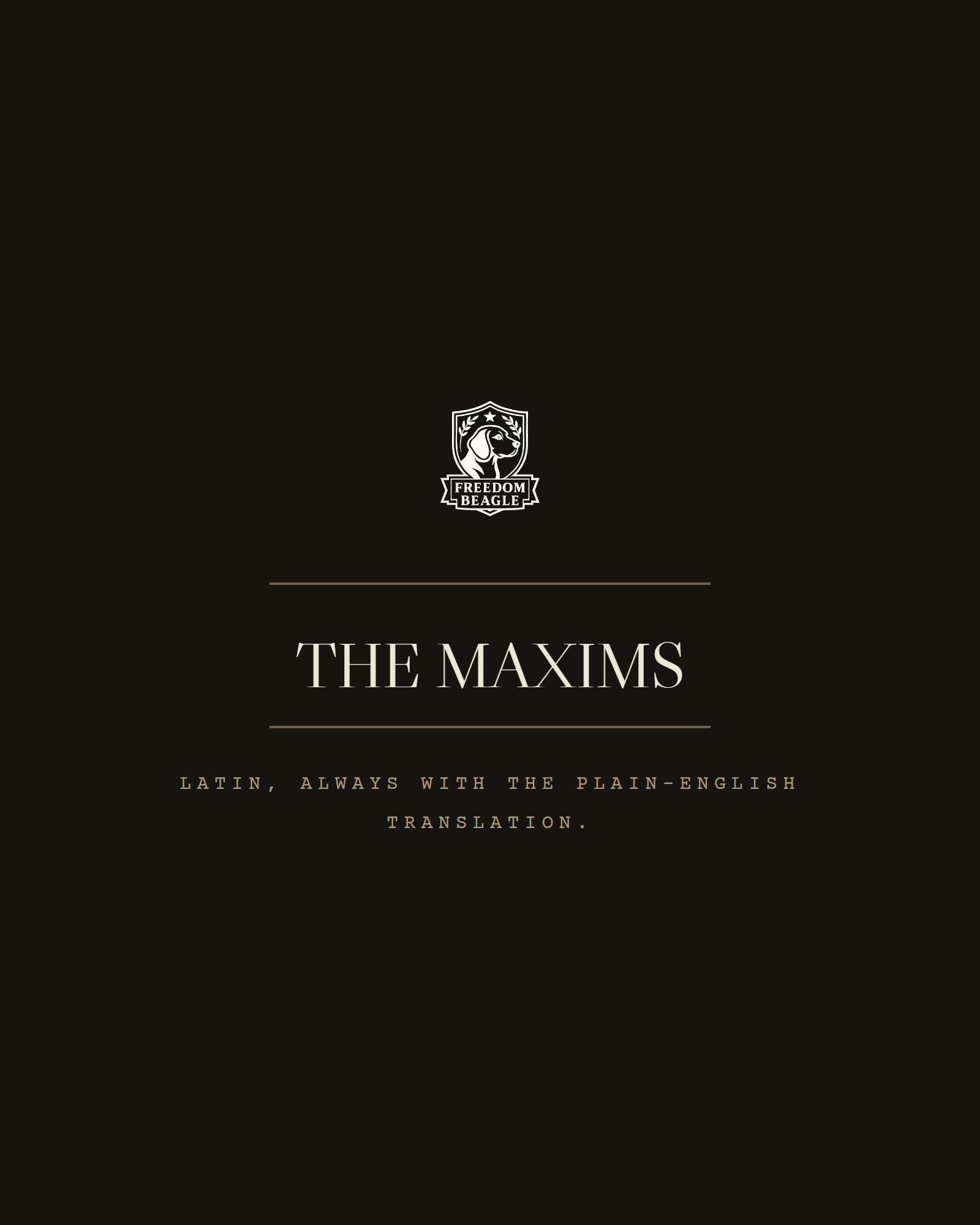 The Maxims