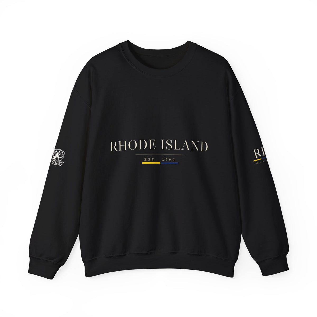 Rhode Island — Freedom Beagle State Series Crewneck (Black)