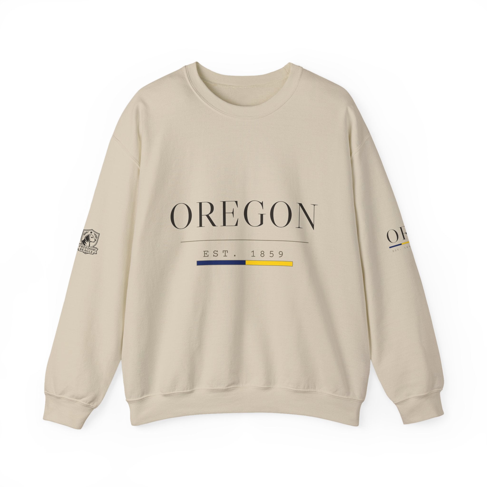 Oregon — Freedom Beagle State Series Crewneck (Sand)