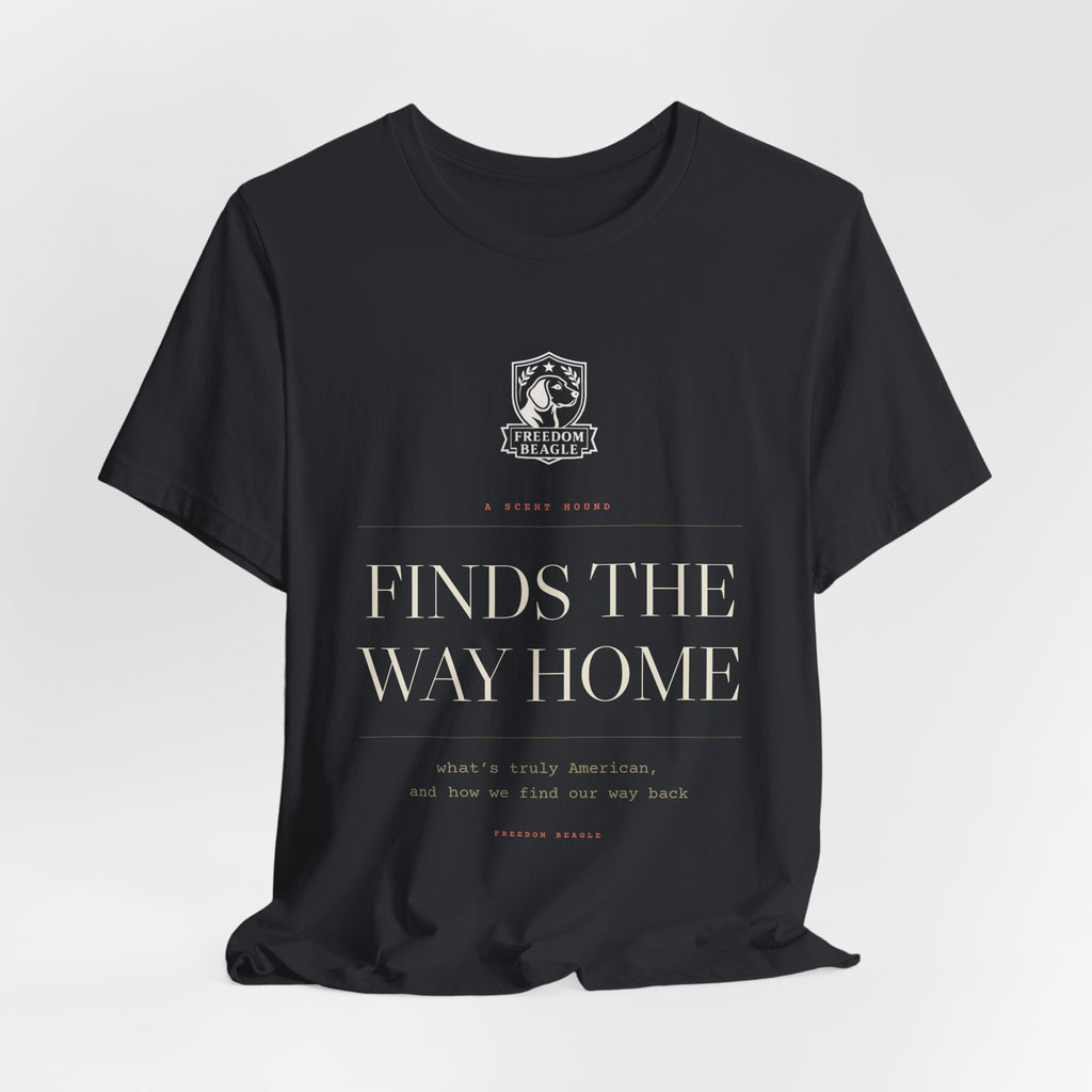 A Scent Hound Finds the Way Home — Freedom Beagle Tee (Black)