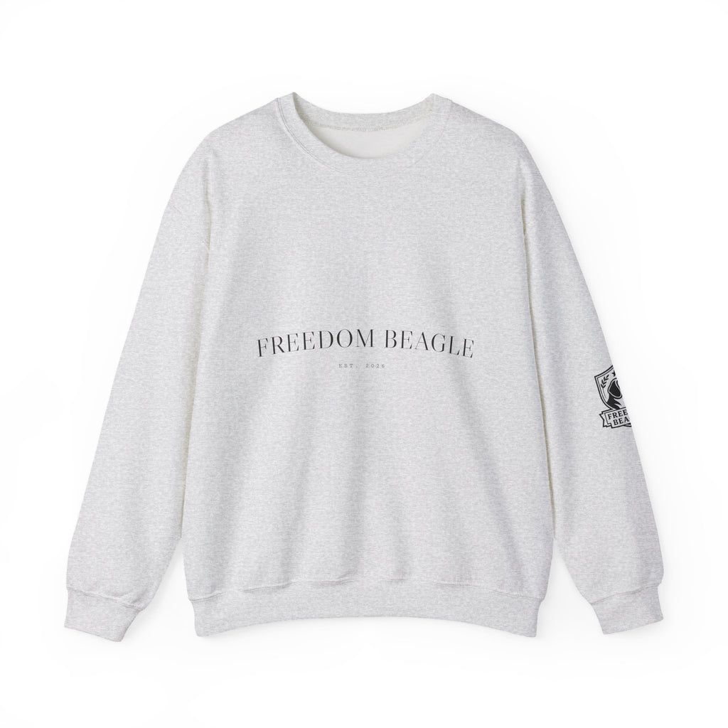 Freedom Beagle Varsity Crewneck — Est. 2026 (Sand)