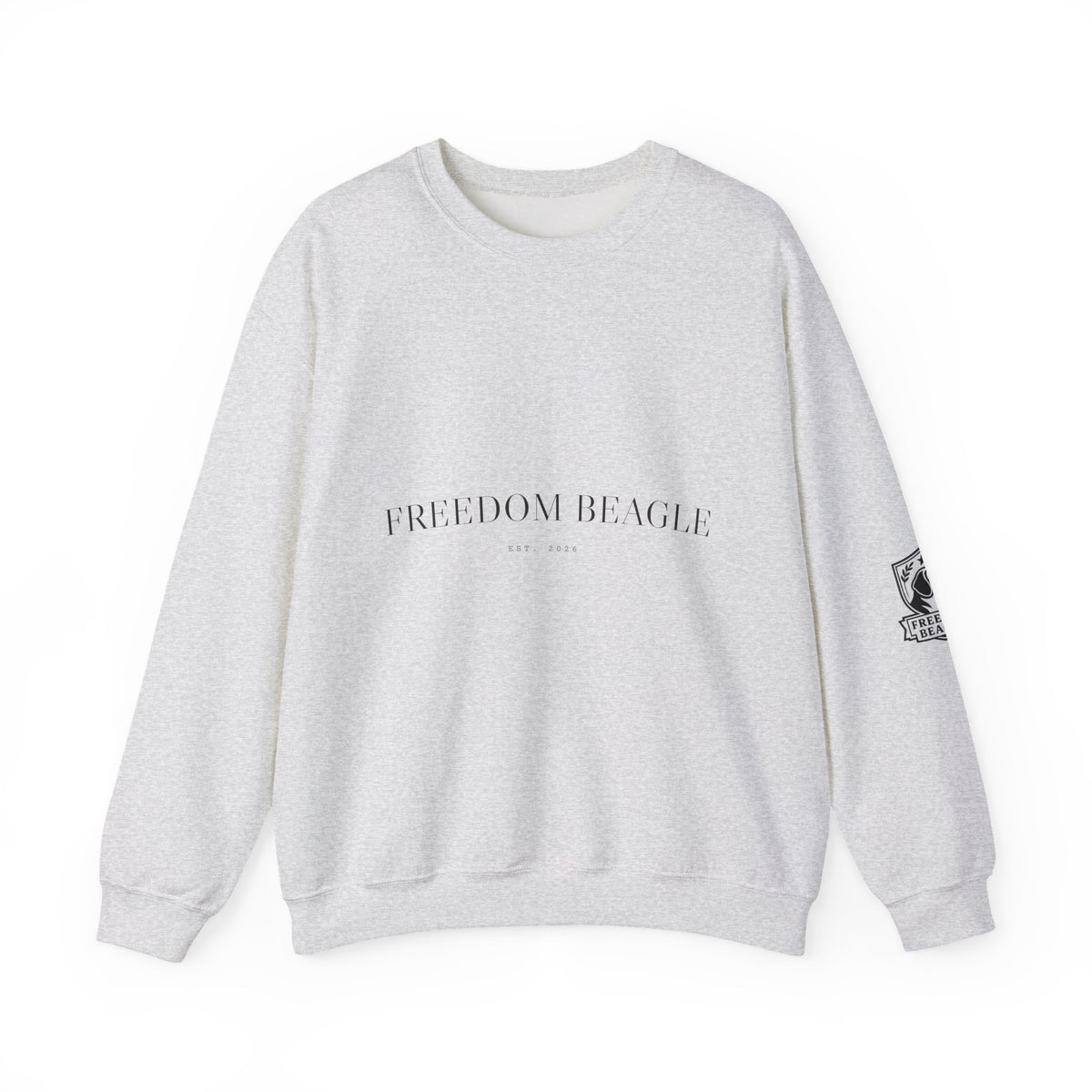 Freedom Beagle Varsity Crewneck — Est. 2026 (Sand)