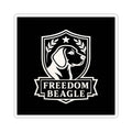 Freedom Beagle Kiss-Cut Stickers - Stylish Laptop Decor, Pet Lover Gifts, Dog Mom Stickers, Customizable Dog Stickers, Freedom Beagle Art