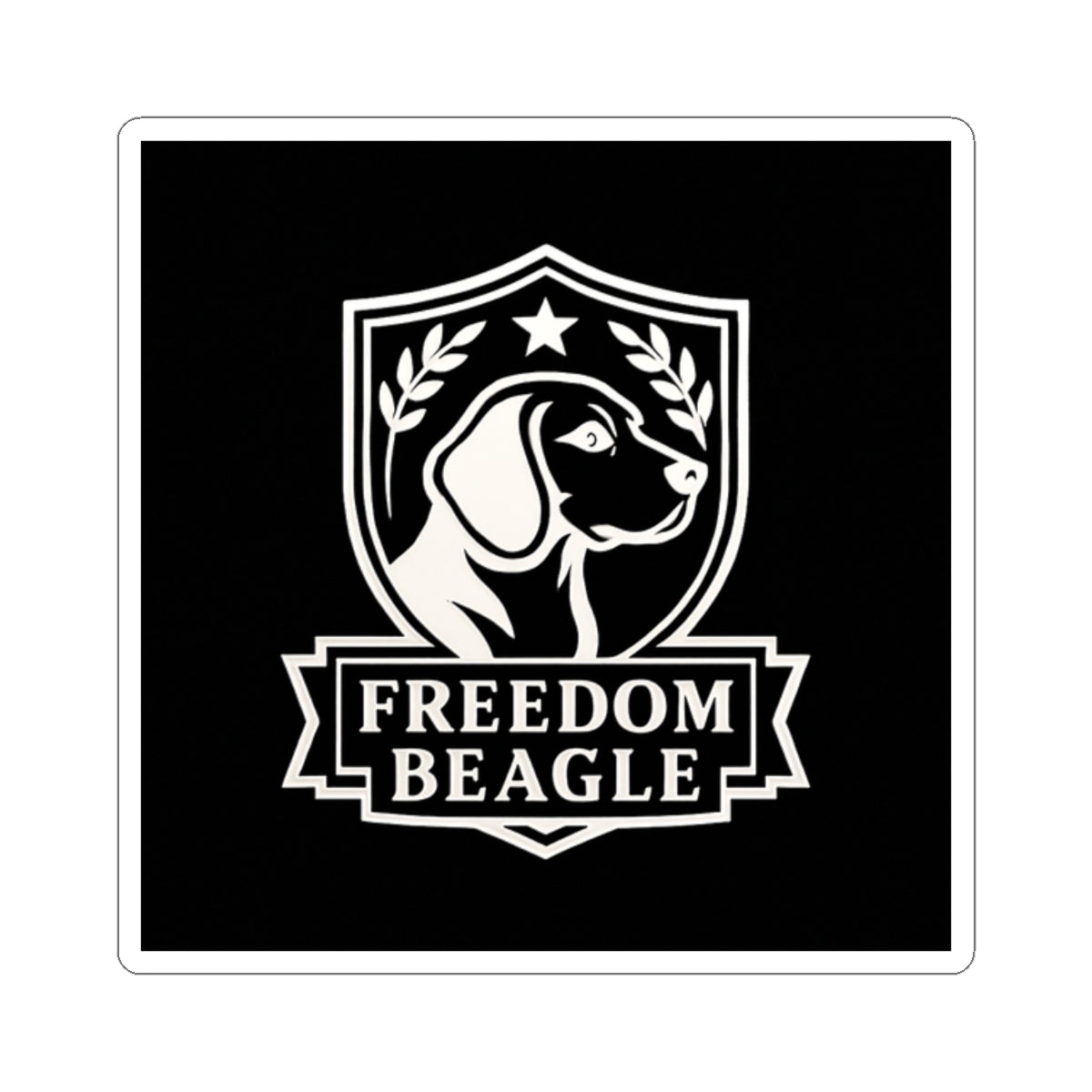 Freedom Beagle Kiss-Cut Stickers - Stylish Laptop Decor, Pet Lover Gifts, Dog Mom Stickers, Customizable Dog Stickers, Freedom Beagle Art