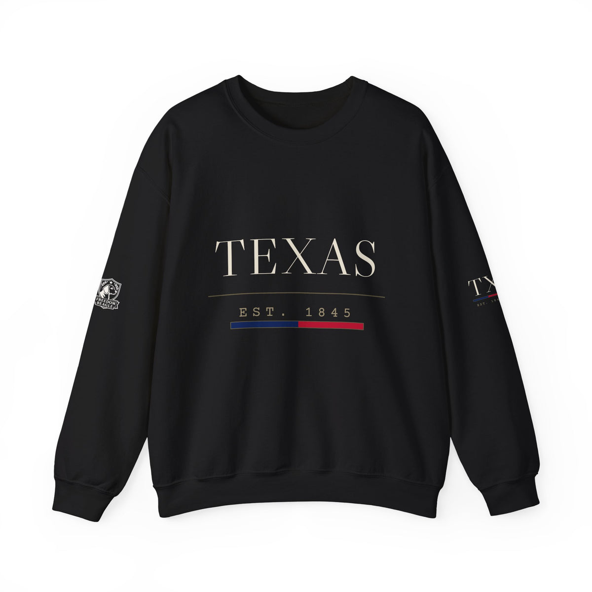 Texas — Freedom Beagle State Series Crewneck (Black)