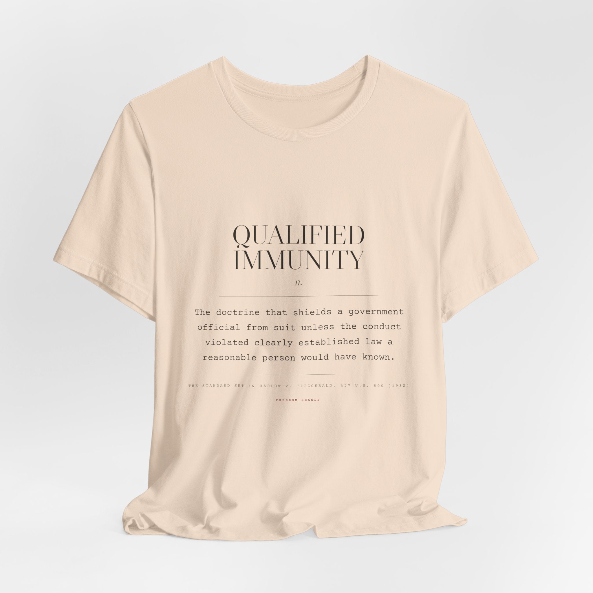 Qualified Immunity, n. — Terms of Art Tee (Natural)