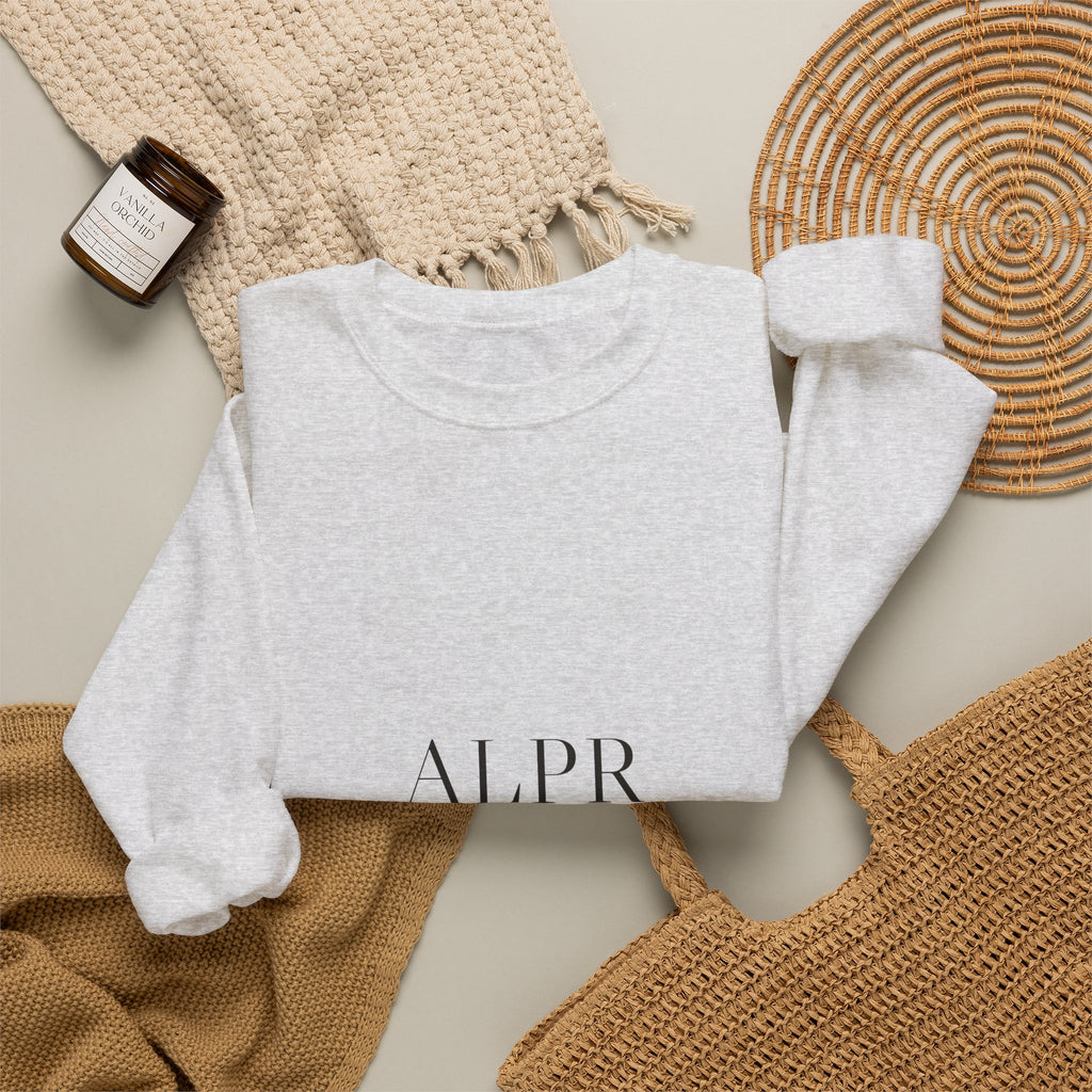 ALPR Full Kit Crewneck — All Life Publicly Recorded (Sand)