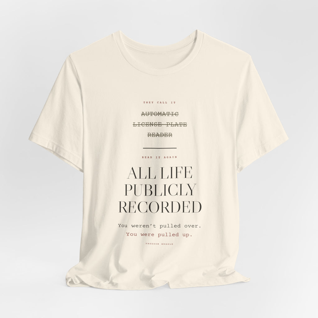 Read It Again — ALPR Tee (Natural)