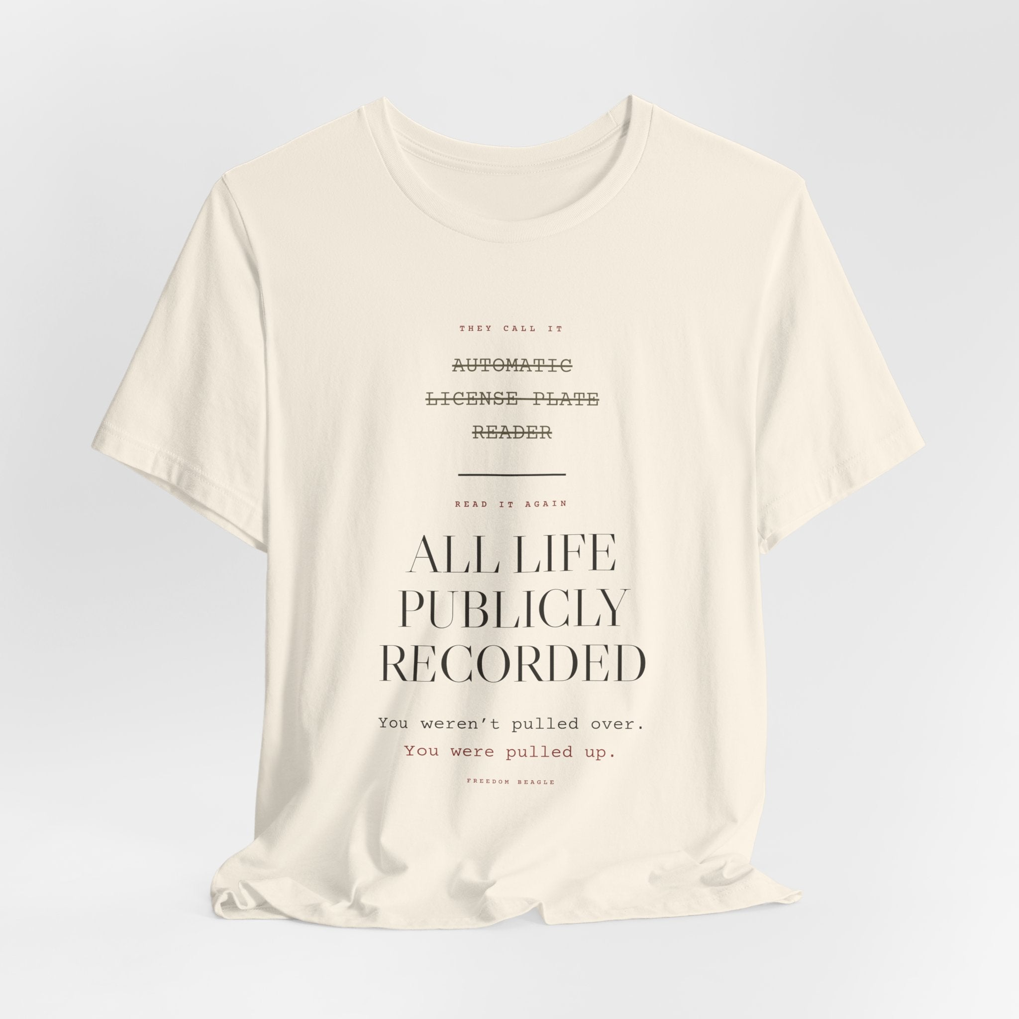 Read It Again — ALPR Tee (Natural)