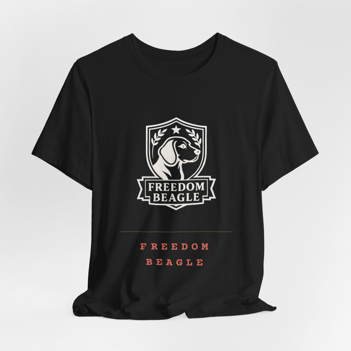 Freedom Beagle Crest — Left Chest Tee (Black)