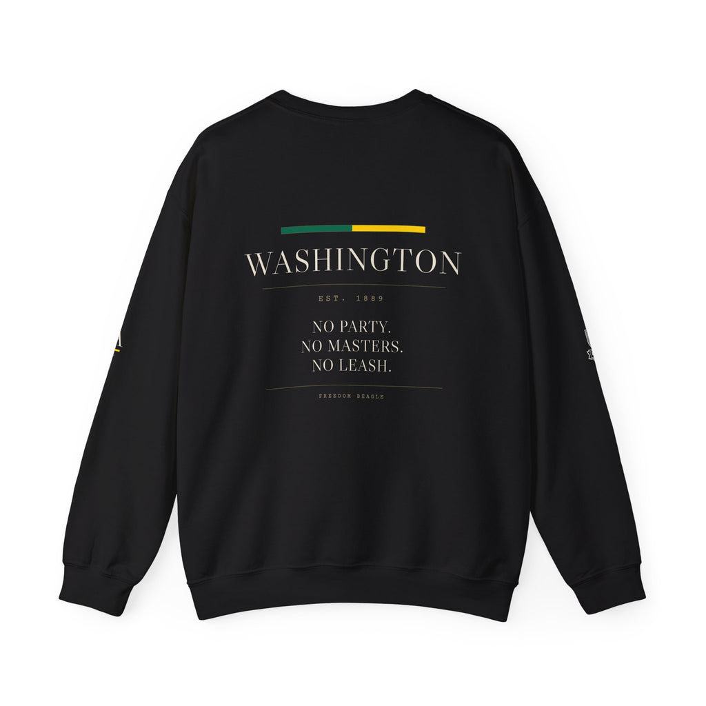 Washington — Freedom Beagle State Series Crewneck (Black)
