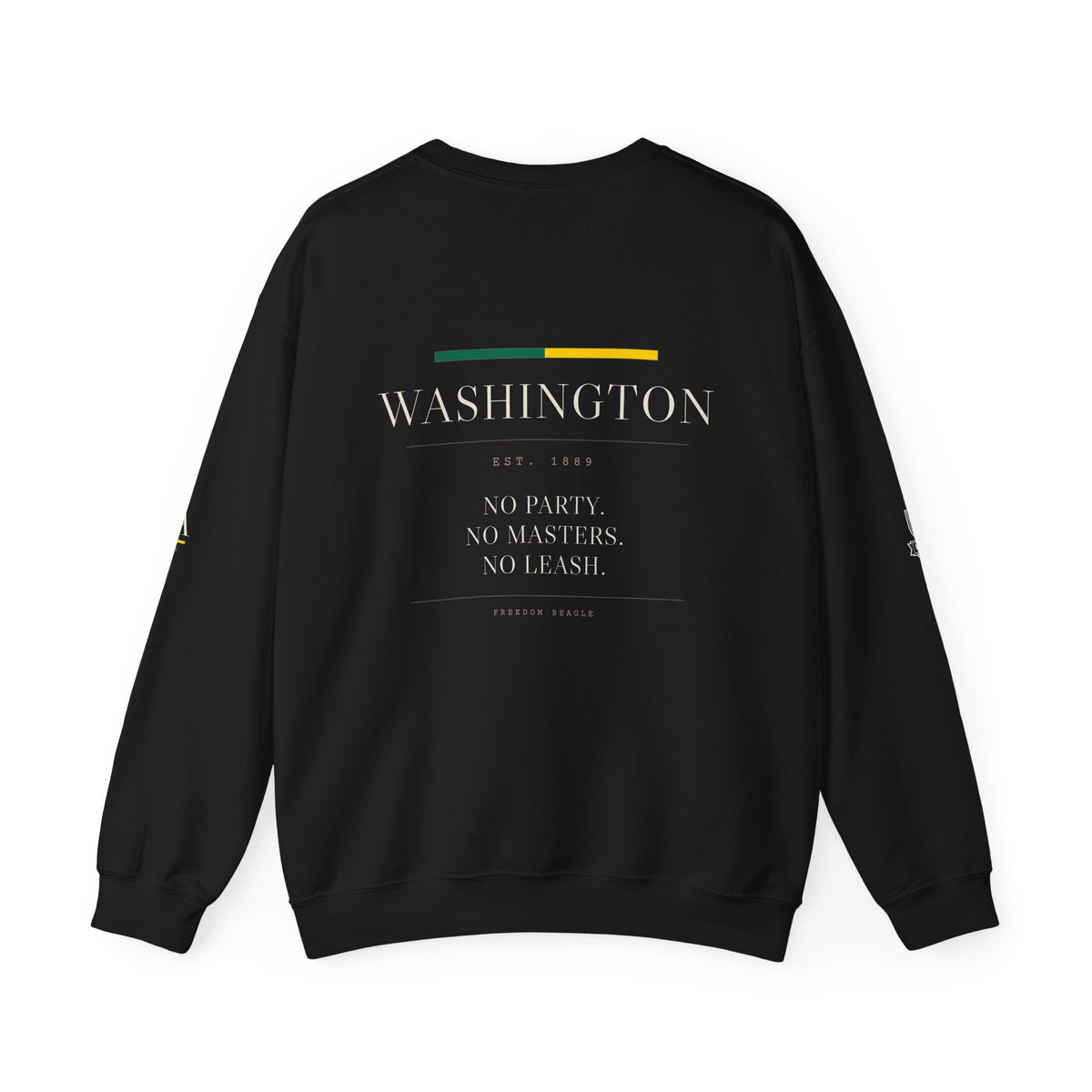Washington — Freedom Beagle State Series Crewneck (Black)