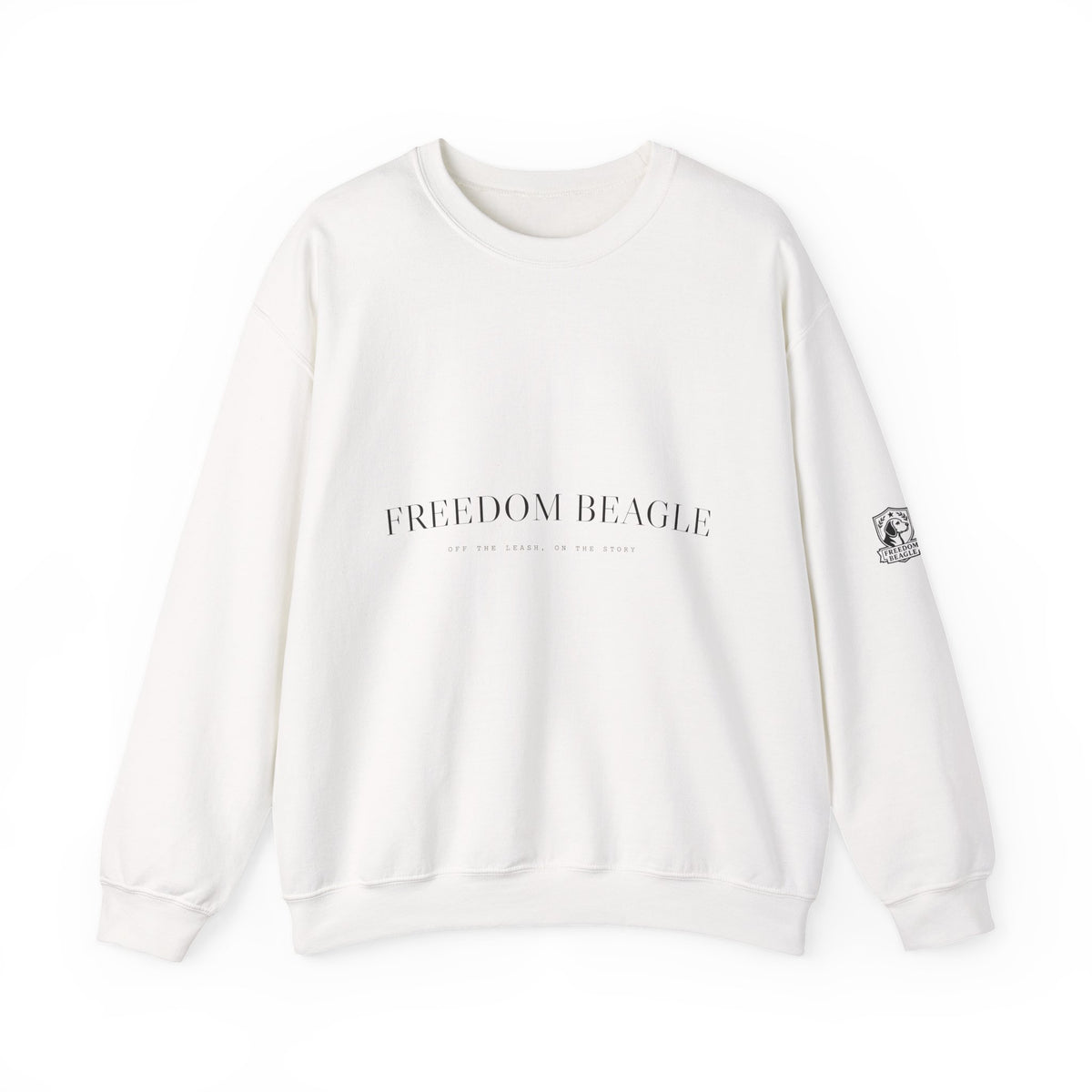 Freedom Beagle Crewneck — Off the Leash, On the Story (Sand)