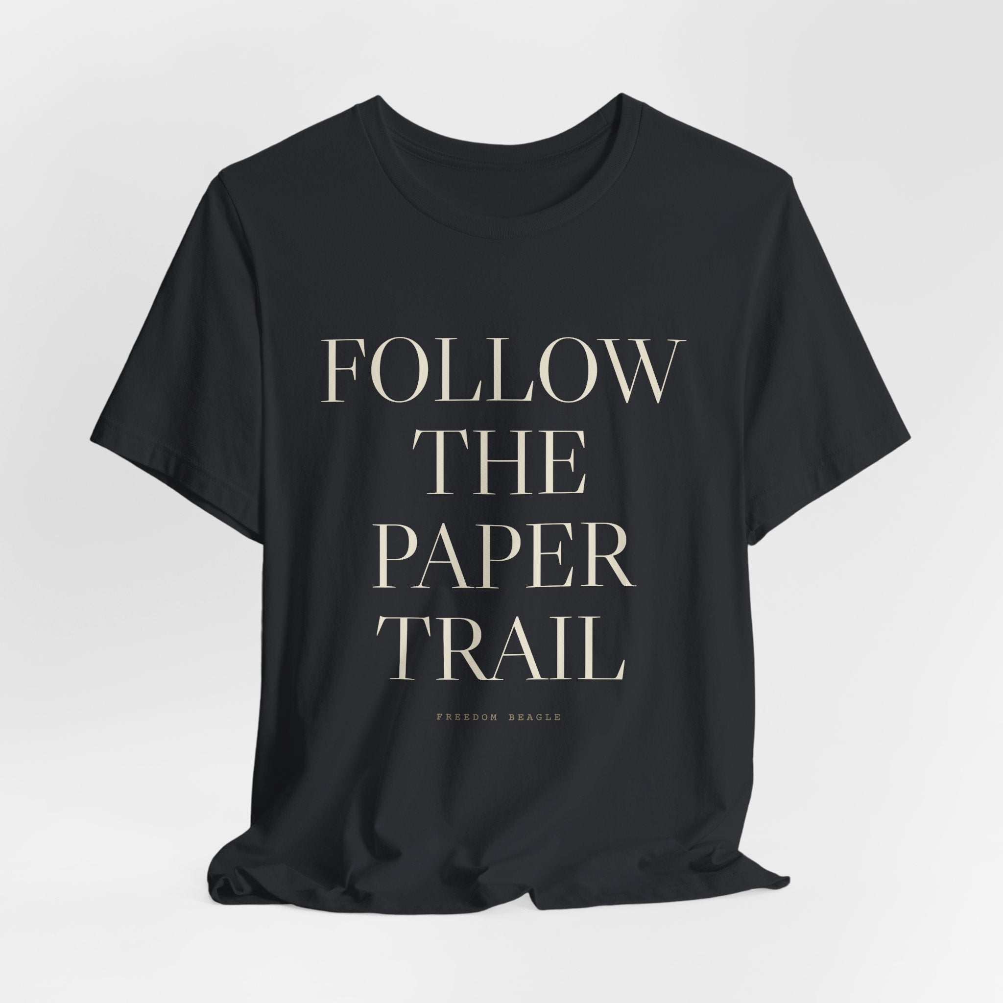 Follow the Paper Trail — Tee (Black)