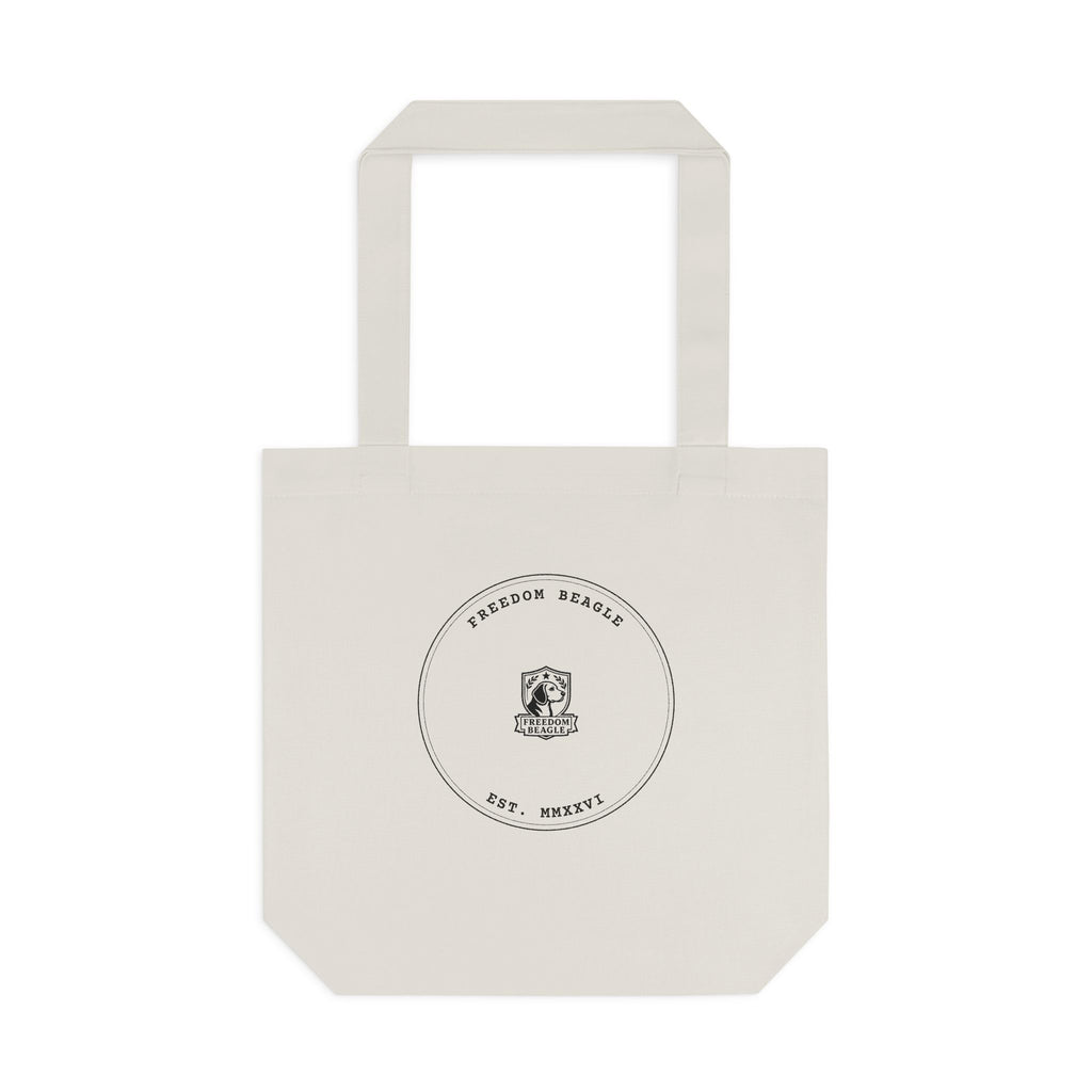 Freedom Beagle Seal — Cotton Tote (Bone)
