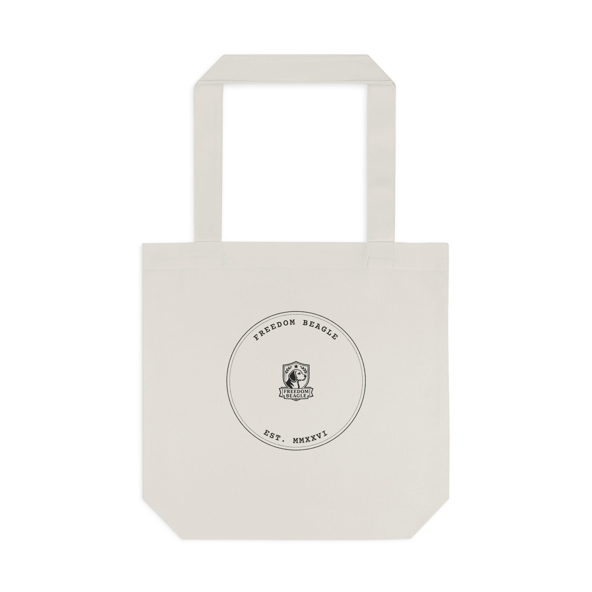 Freedom Beagle Seal — Cotton Tote (Bone)