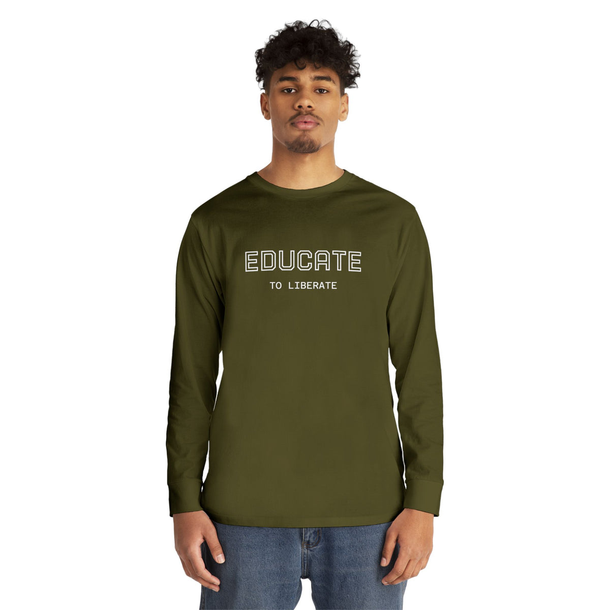 Long Sleeve Tee - Charlie Kirk, Educate to Liberate Design