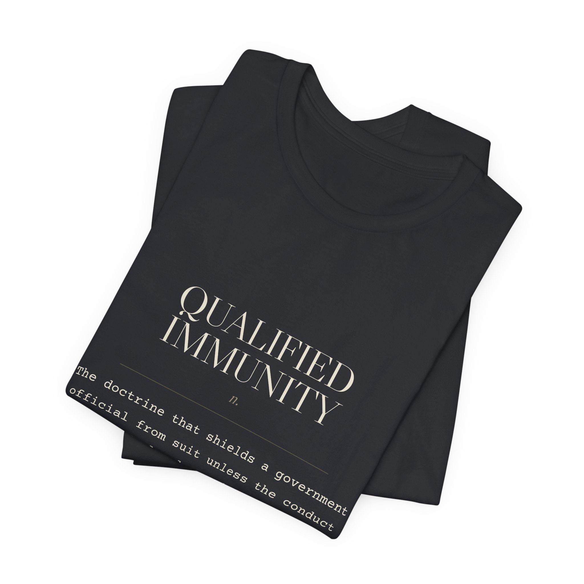 Qualified Immunity, n. — Terms of Art Tee (Black)