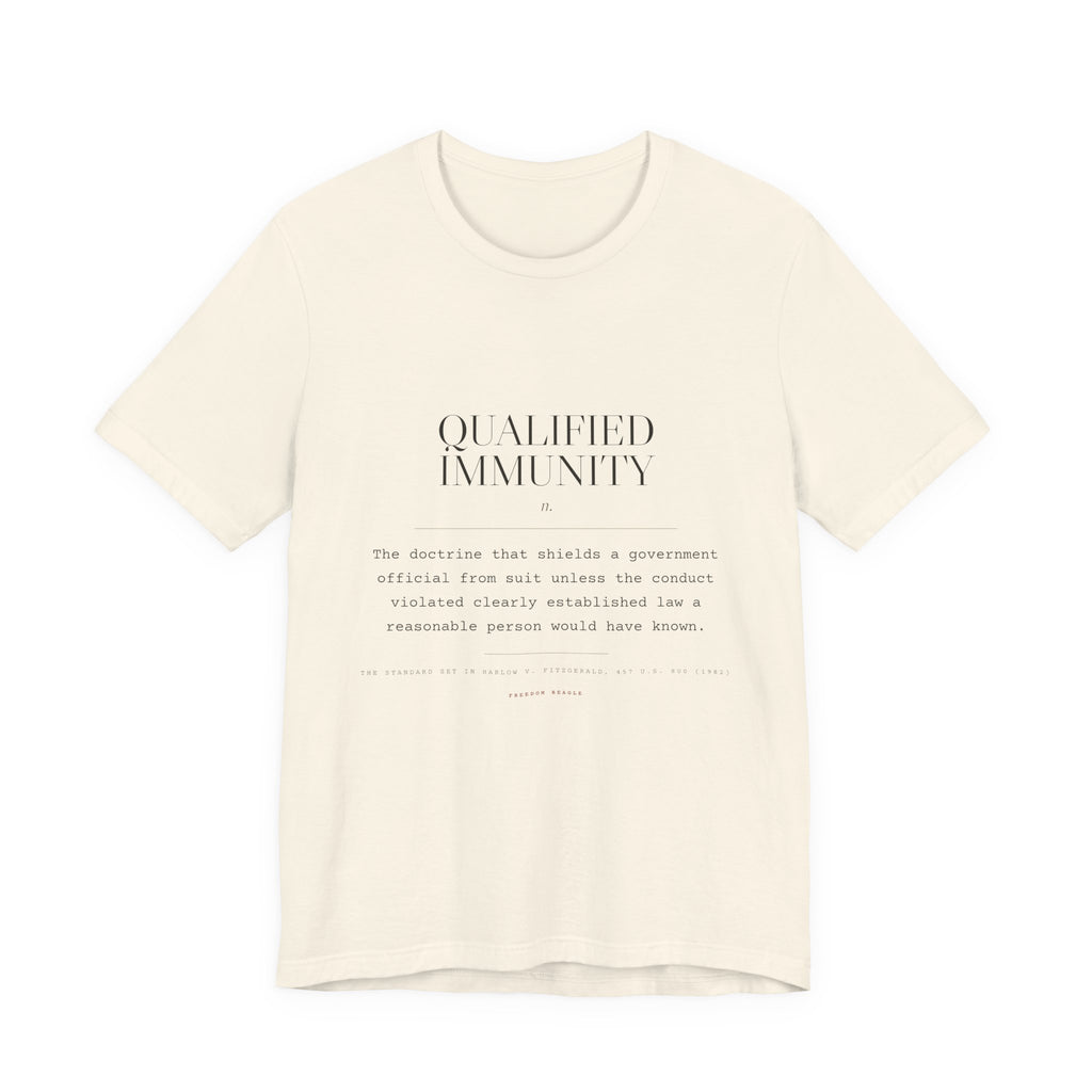 Qualified Immunity, n. — Terms of Art Tee (Natural)