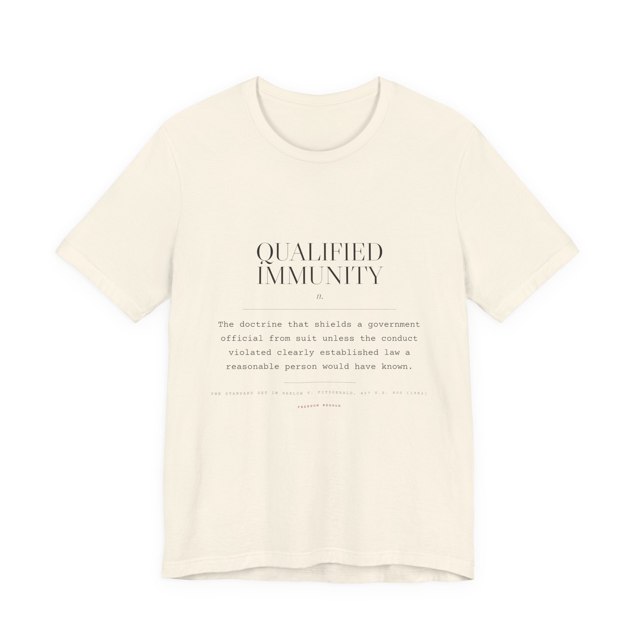 Qualified Immunity, n. — Terms of Art Tee (Natural)