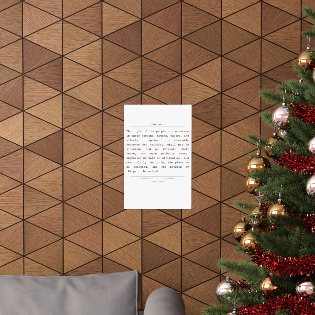 The Fourth Amendment, In Full — Matte Poster