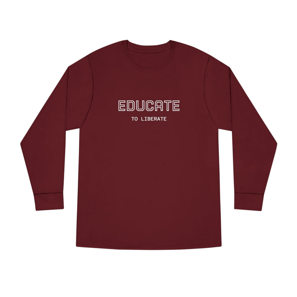 Long Sleeve Tee - Charlie Kirk, Educate to Liberate Design