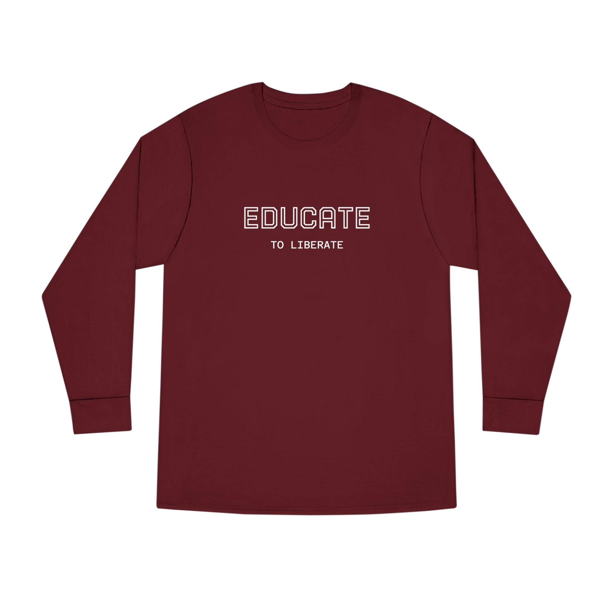 Long Sleeve Tee - Charlie Kirk, Educate to Liberate Design