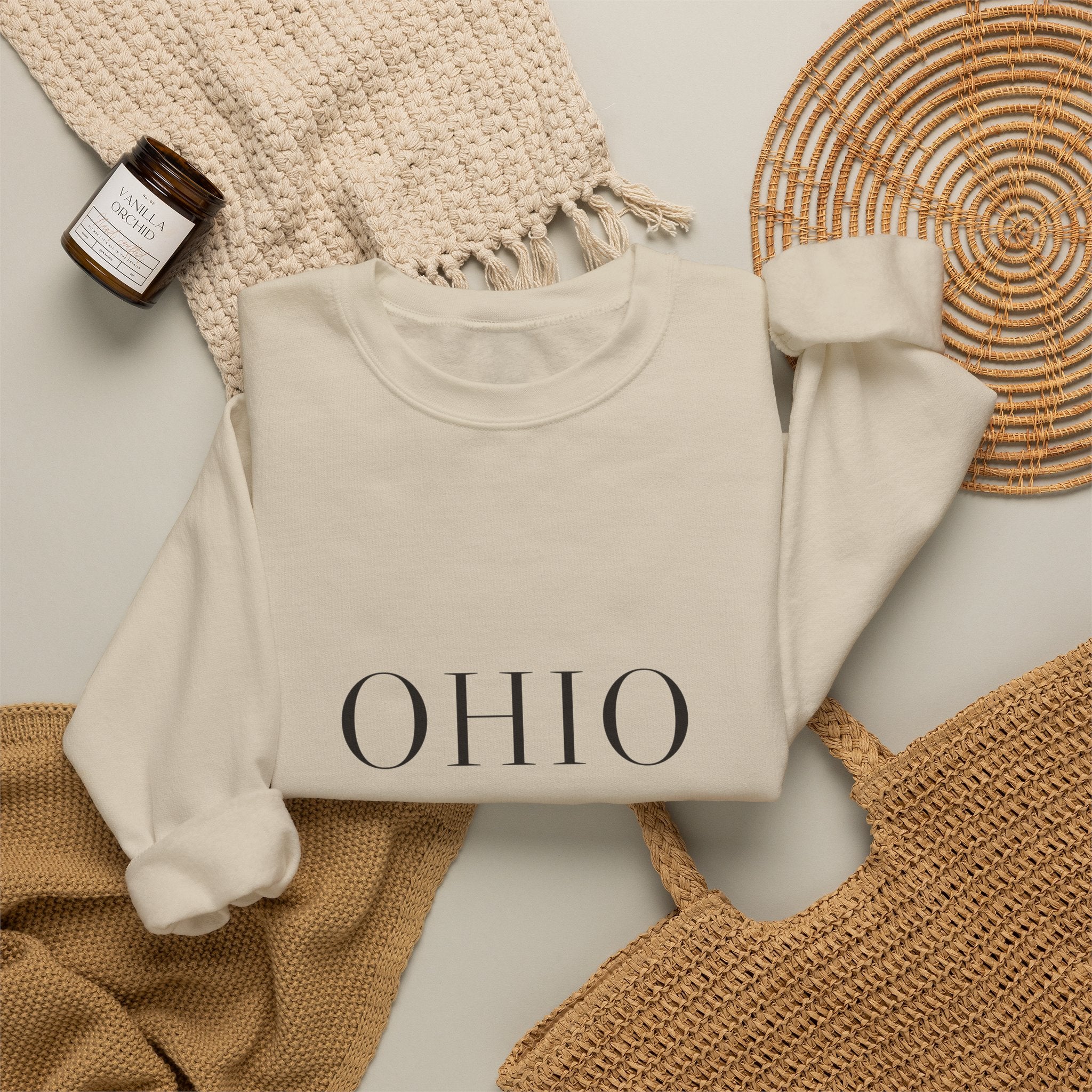 Ohio — Freedom Beagle State Series Crewneck (Sand)