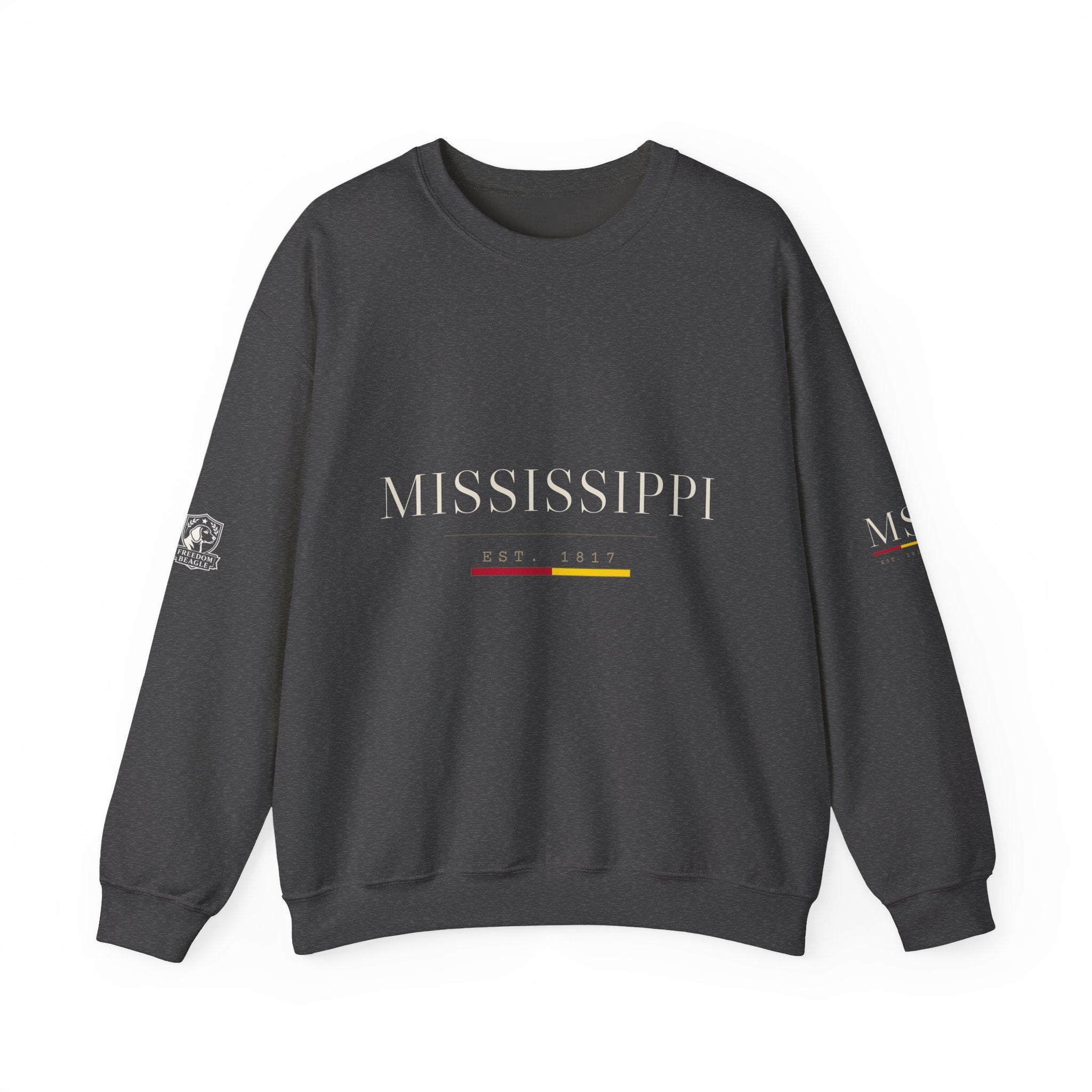 Mississippi — Freedom Beagle State Series Crewneck (Black)
