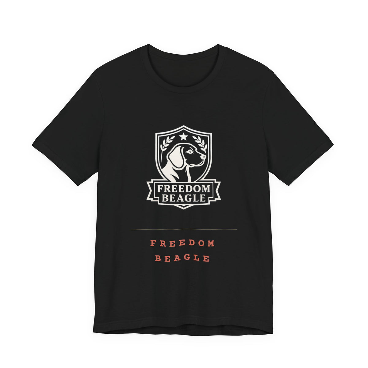 Freedom Beagle Crest — Left Chest Tee (Black)