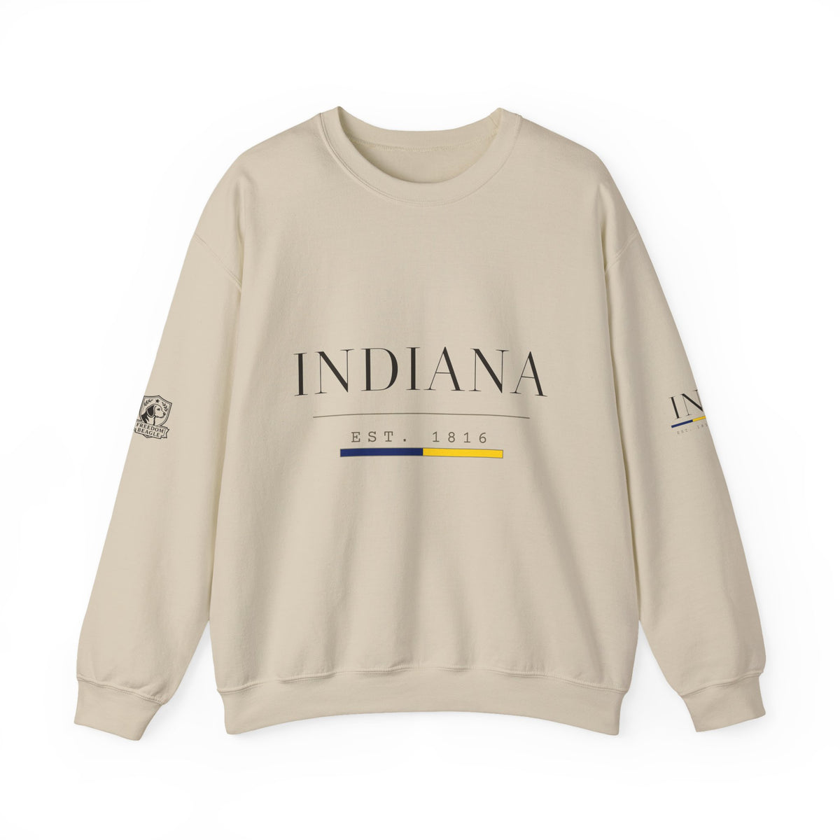 Indiana — Freedom Beagle State Series Crewneck (Sand)