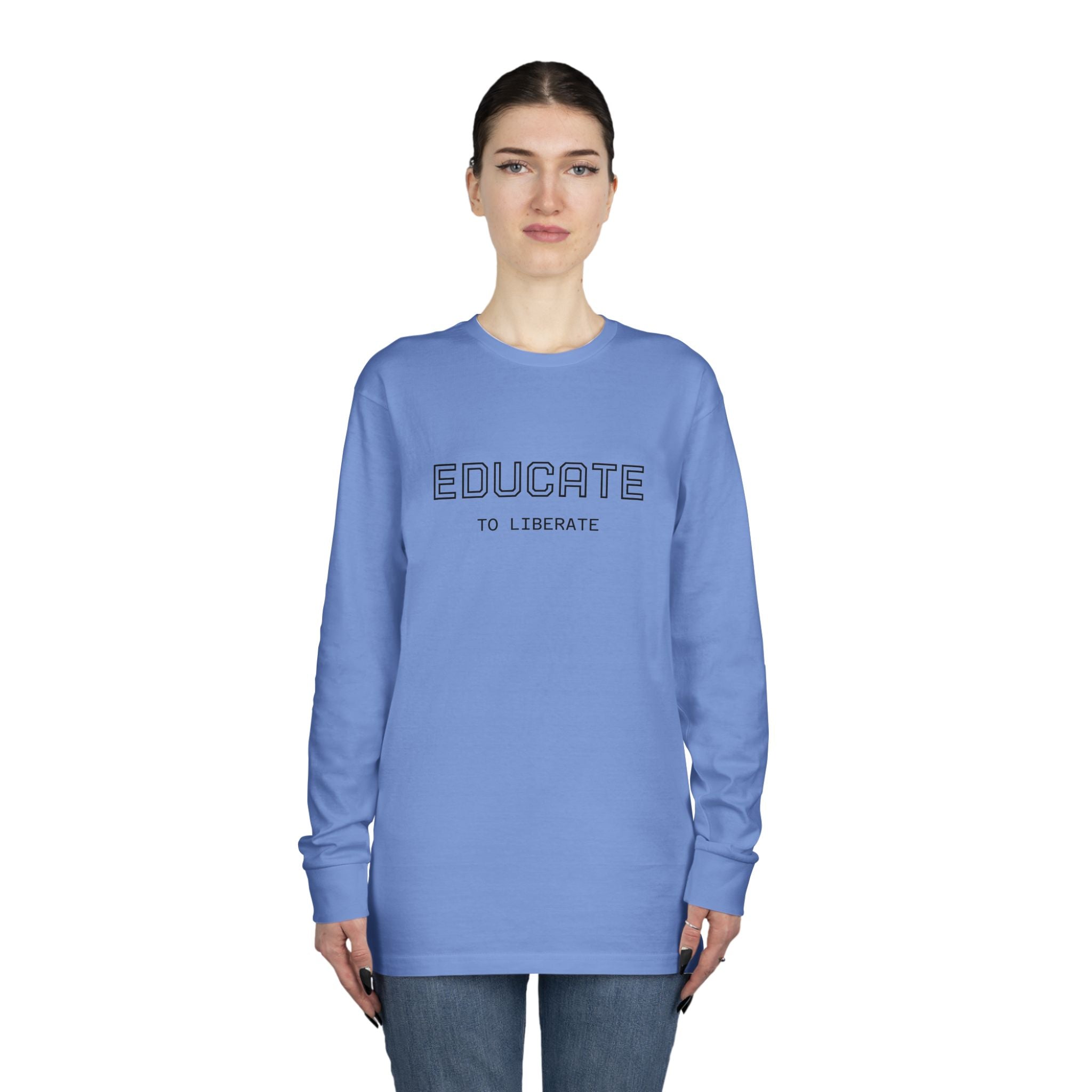 Long Sleeve Tee - Charlie Kirk, Educate to Liberate Design