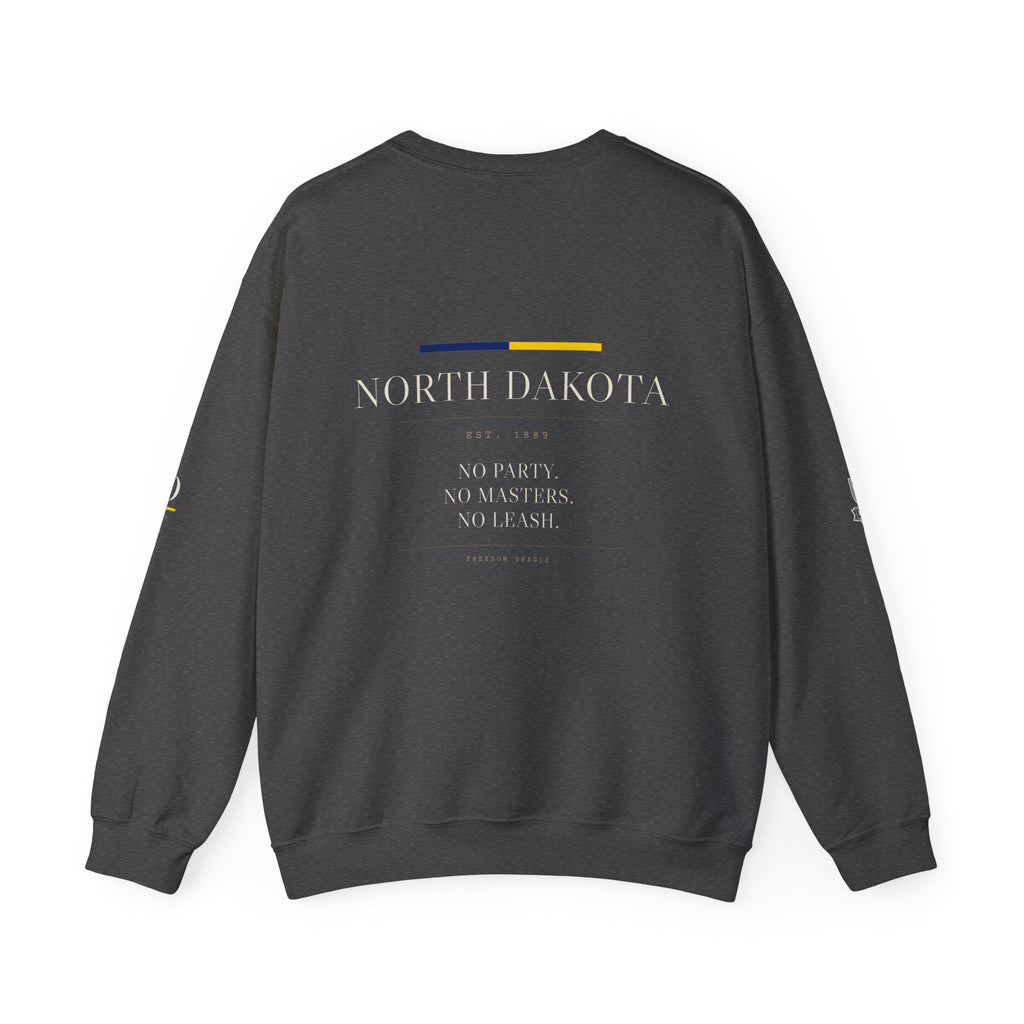 North Dakota — Freedom Beagle State Series Crewneck (Black)