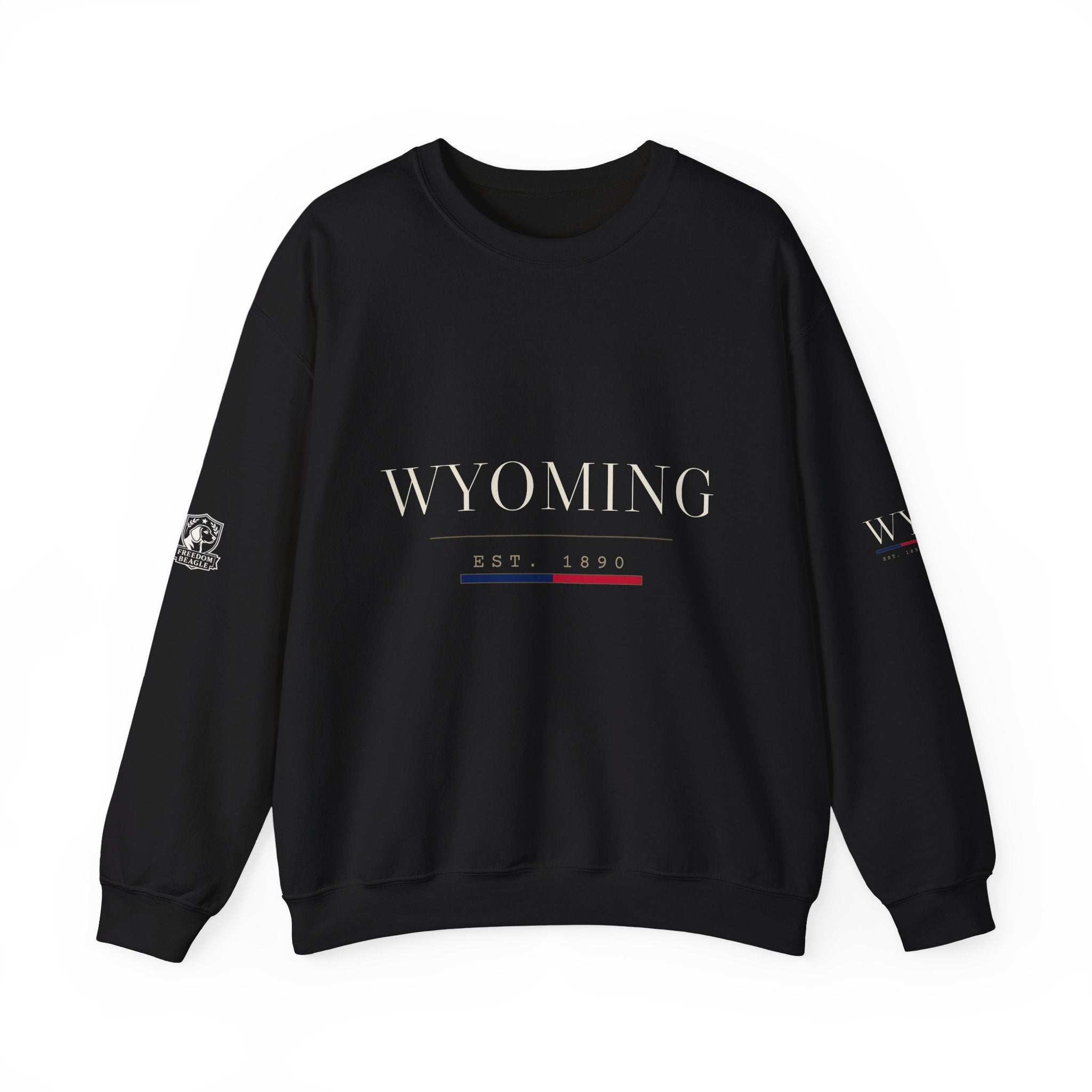 Wyoming — Freedom Beagle State Series Crewneck (Black)