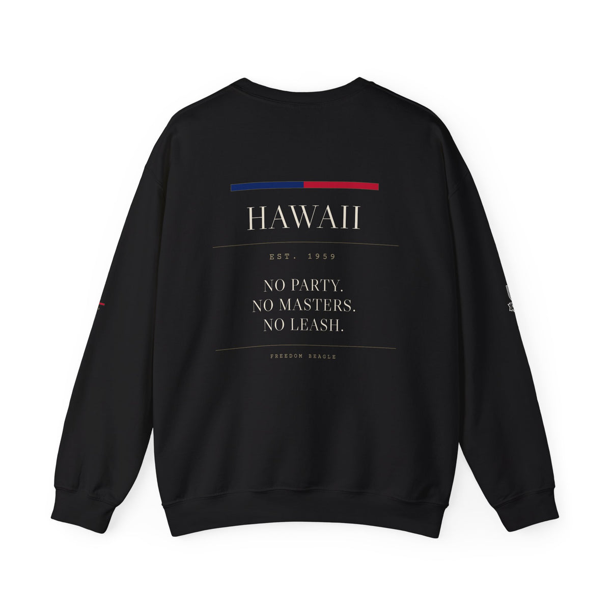 Hawaii — Freedom Beagle State Series Crewneck (Black)