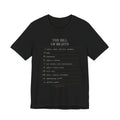 The Bill of Rights, I–X — Typographic Index Tee (Black)