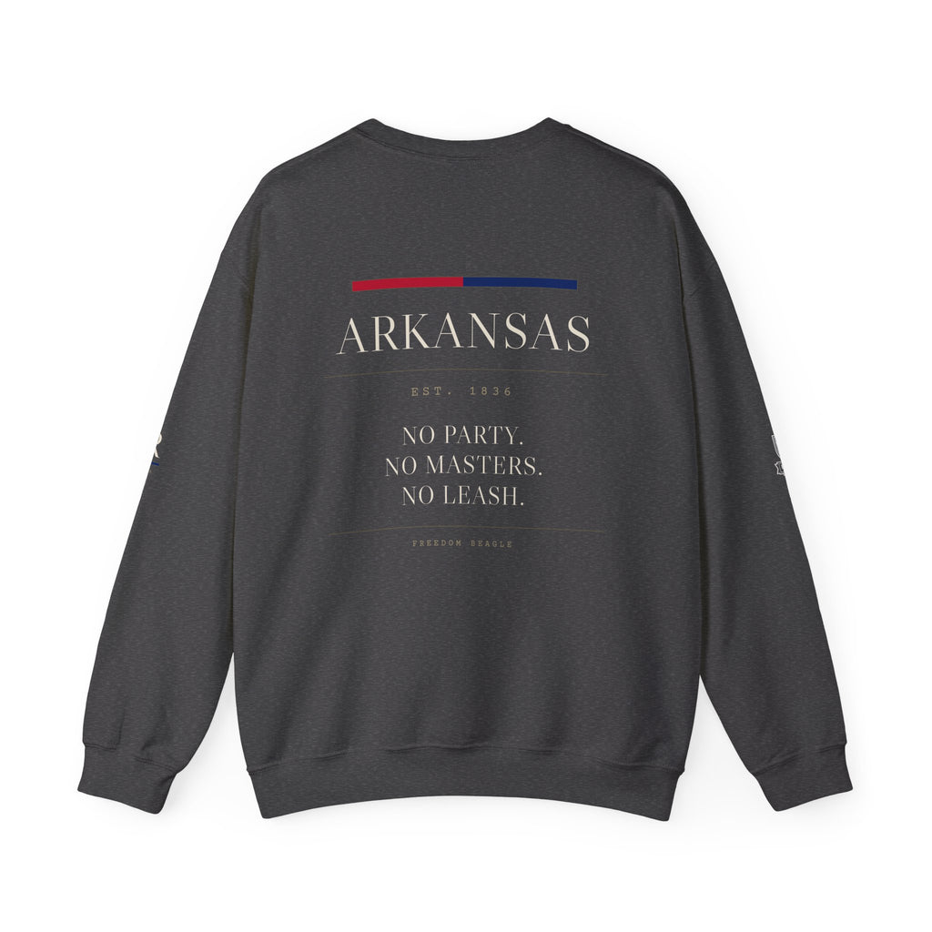 Arkansas — Freedom Beagle State Series Crewneck (Black)