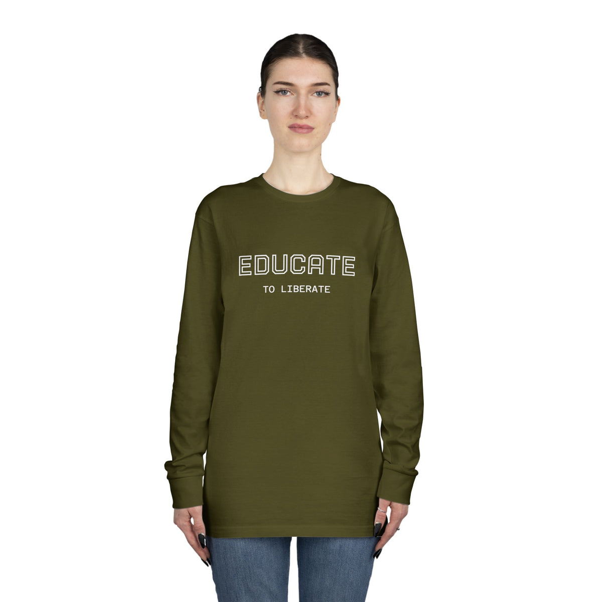 Long Sleeve Tee - Charlie Kirk, Educate to Liberate Design