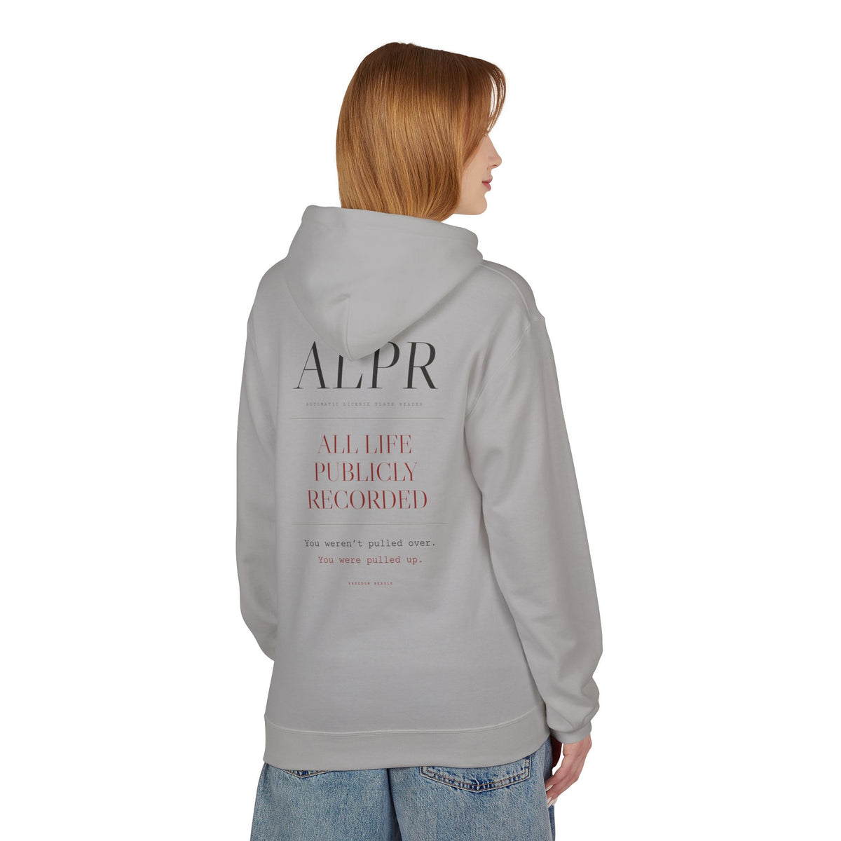 ALPR — All Life Publicly Recorded Hoodie (Cement)