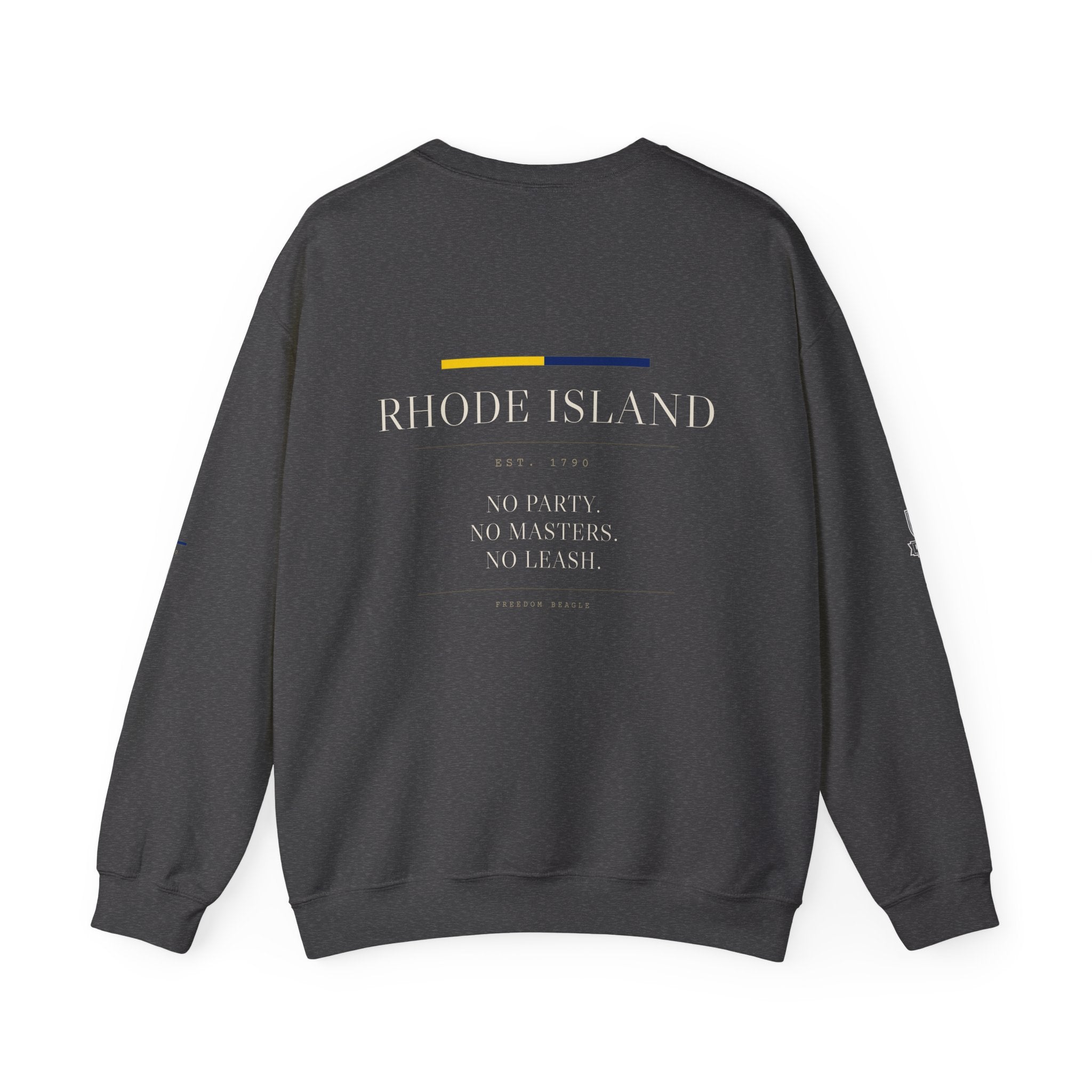 Rhode Island — Freedom Beagle State Series Crewneck (Black)