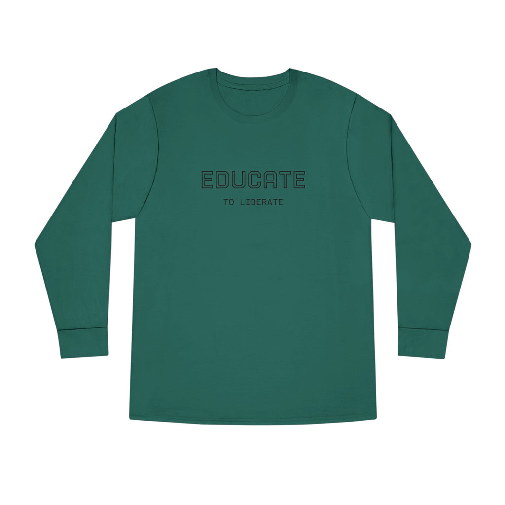 Long Sleeve Tee - Charlie Kirk, Educate to Liberate Design