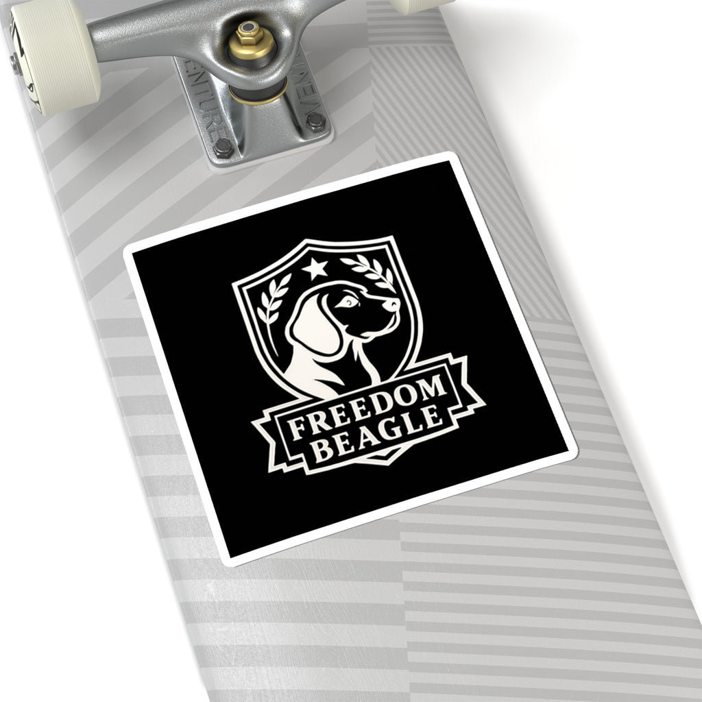 Freedom Beagle Kiss-Cut Stickers - Stylish Laptop Decor, Pet Lover Gifts, Dog Mom Stickers, Customizable Dog Stickers, Freedom Beagle Art