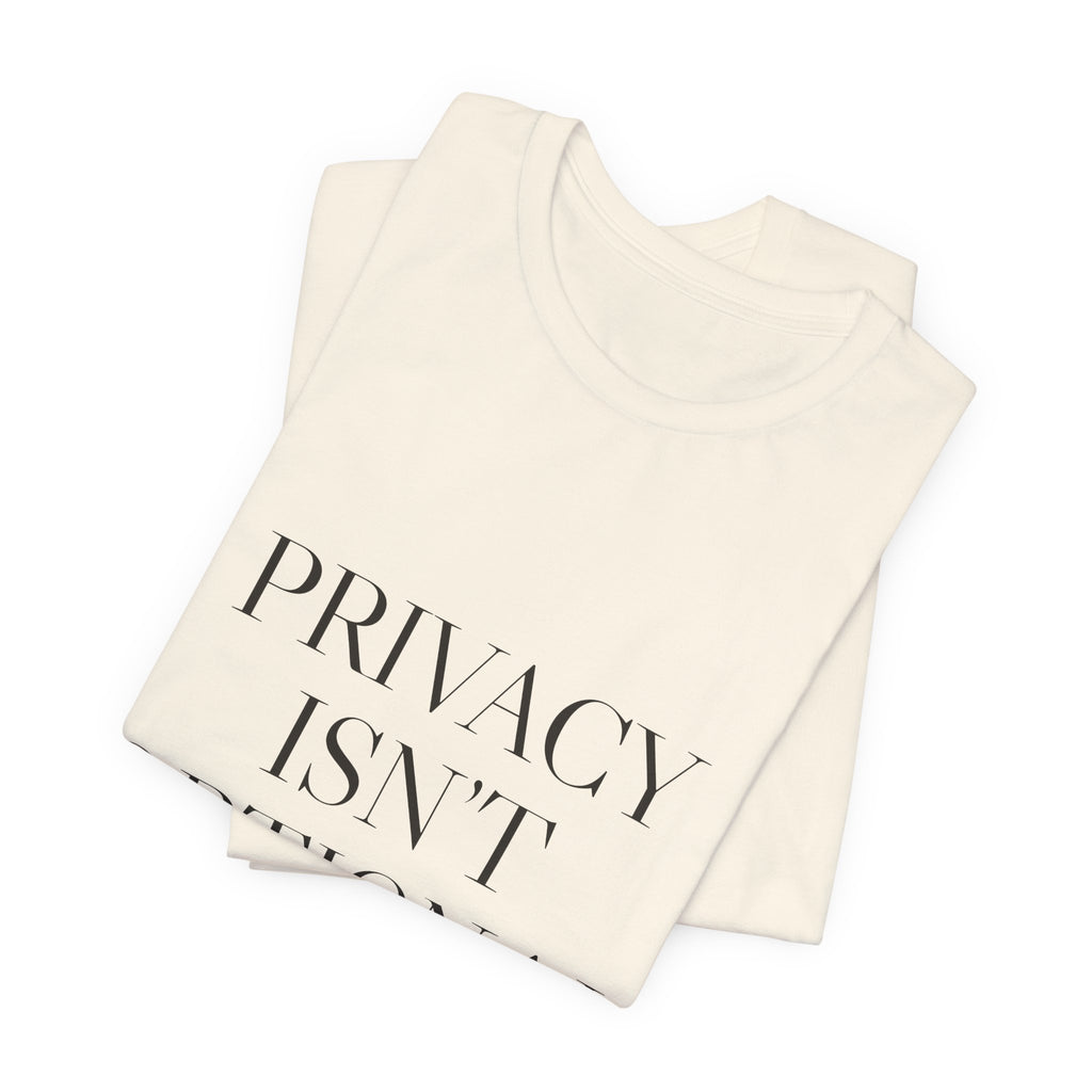 Privacy Isn't Optional — Tee (Natural)