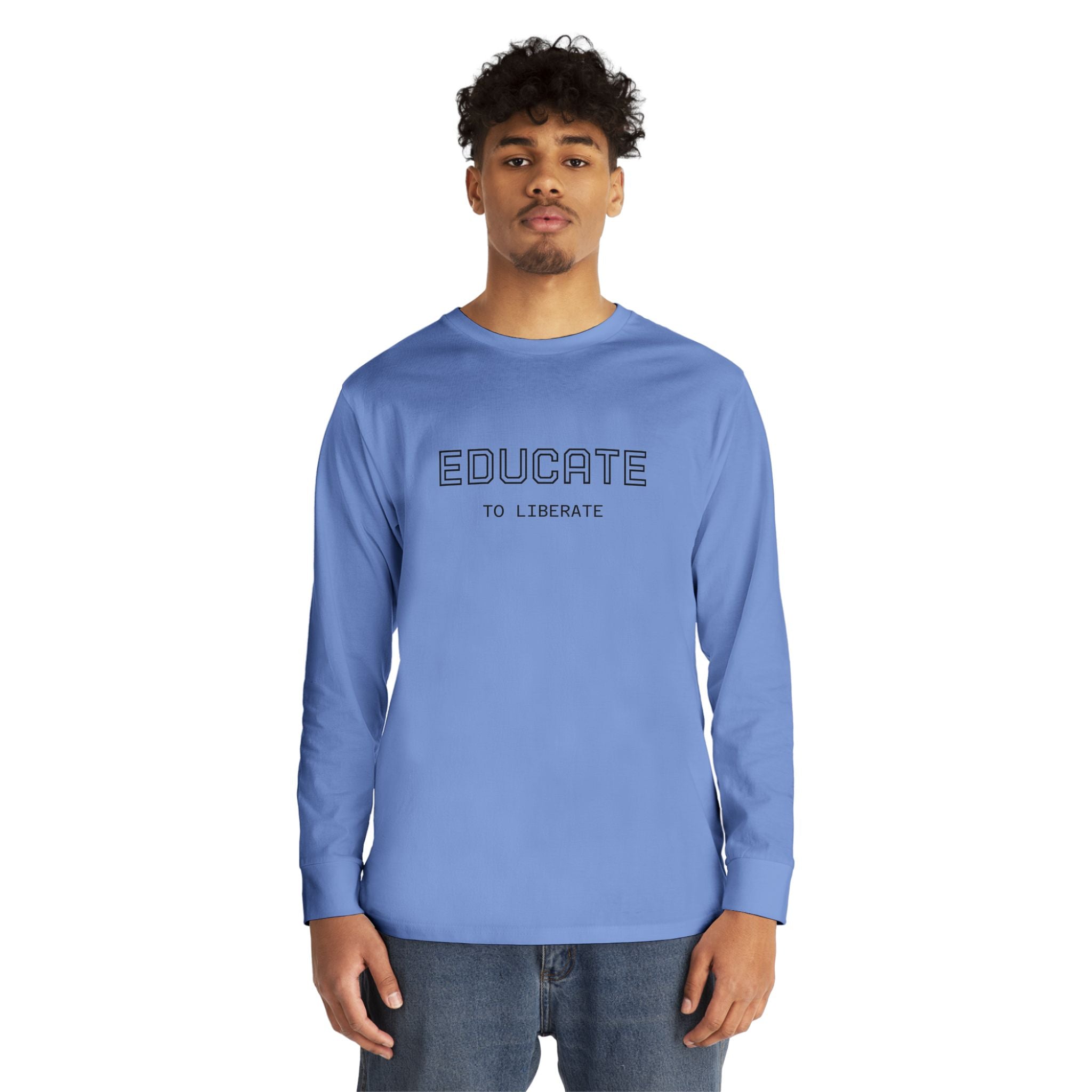 Long Sleeve Tee - Charlie Kirk, Educate to Liberate Design