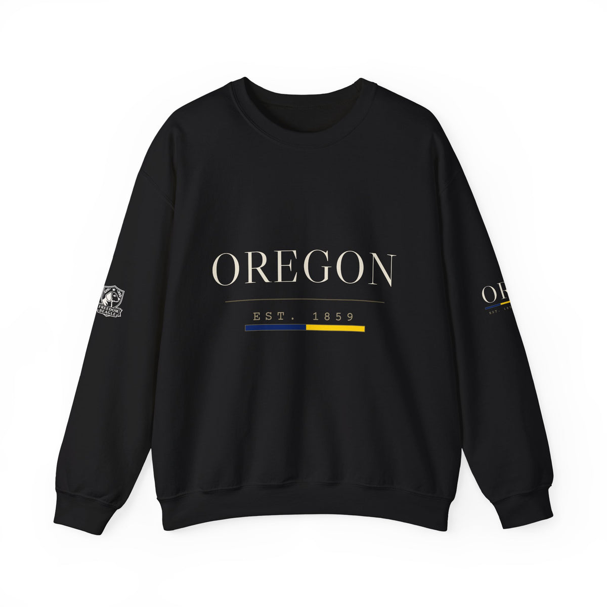 Oregon — Freedom Beagle State Series Crewneck (Black)