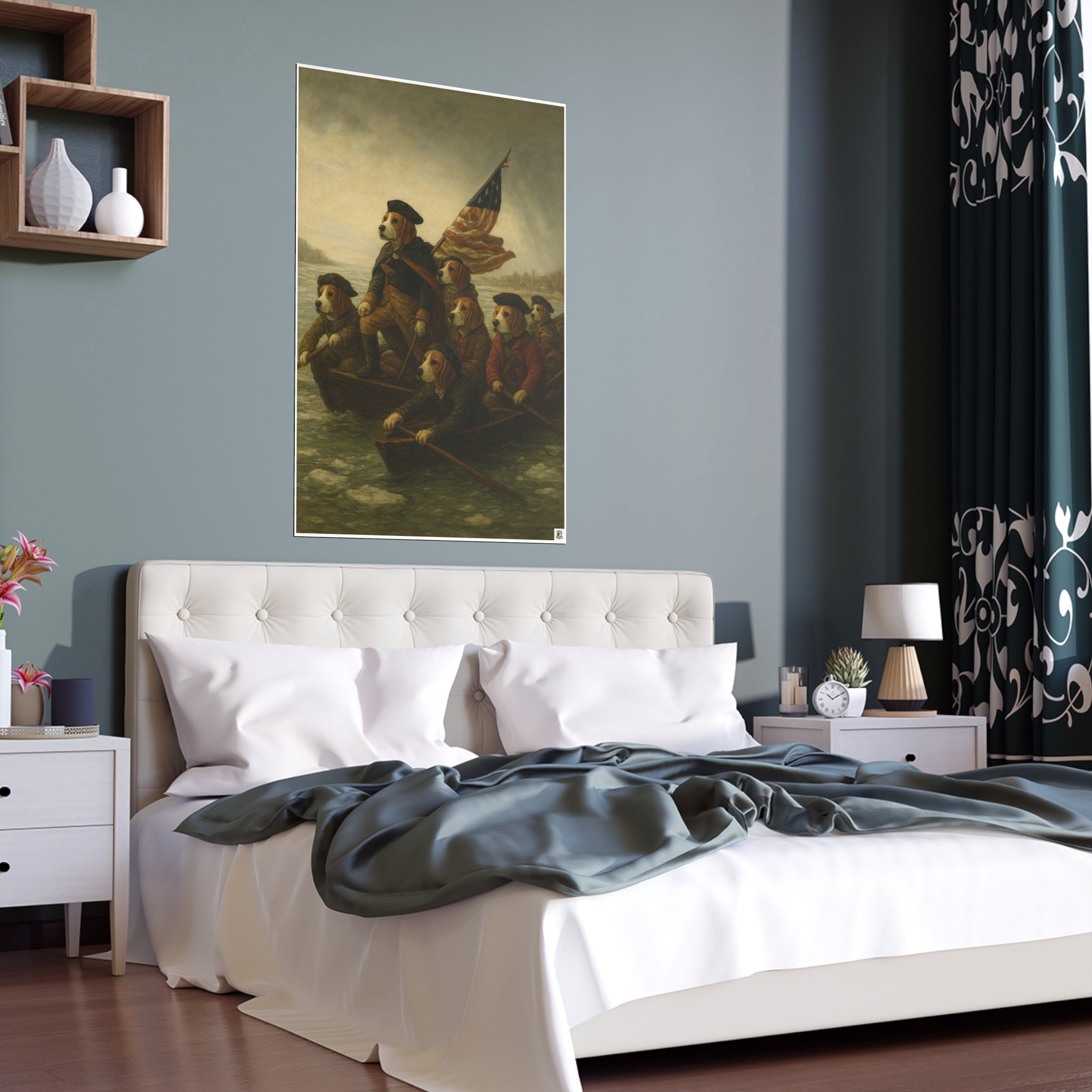 Silk Poster - Delaware River Crossing George Washington Print