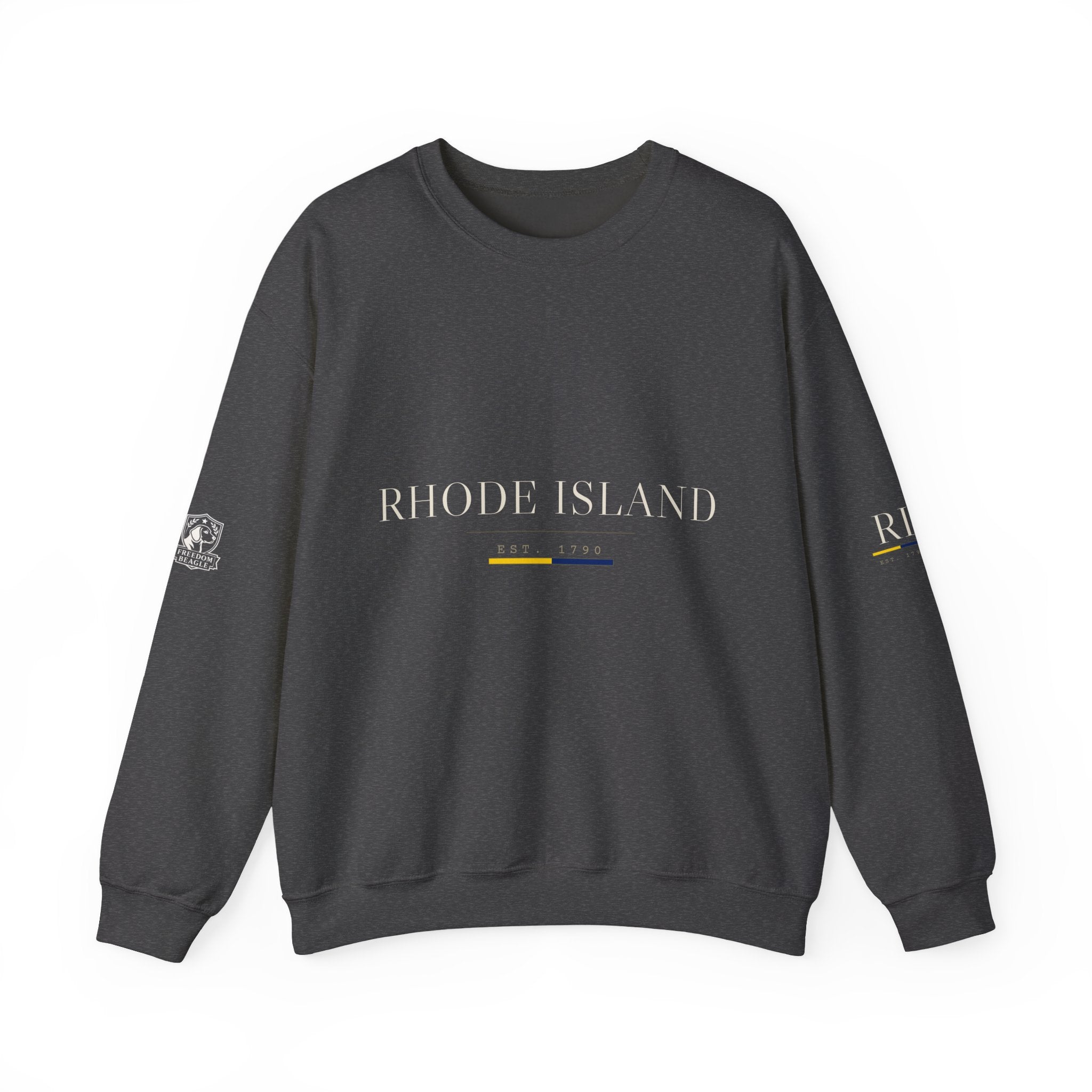 Rhode Island — Freedom Beagle State Series Crewneck (Black)