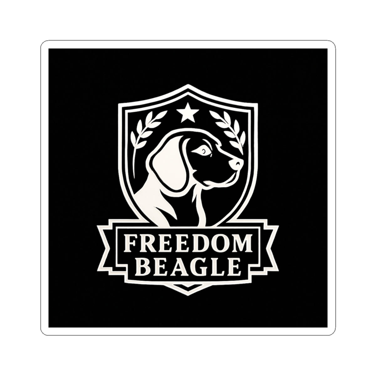 Freedom Beagle Kiss-Cut Stickers - Stylish Laptop Decor, Pet Lover Gifts, Dog Mom Stickers, Customizable Dog Stickers, Freedom Beagle Art