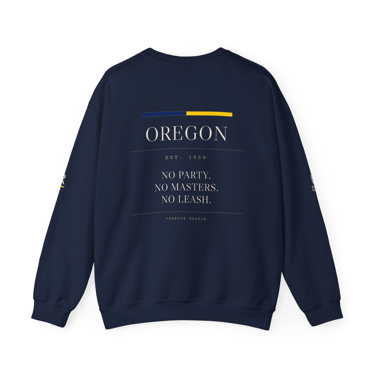 Oregon — Freedom Beagle State Series Crewneck (Black)