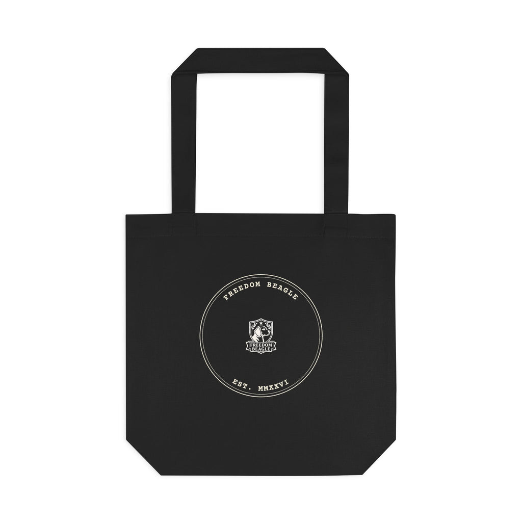 Freedom Beagle Seal — Cotton Tote (Black)
